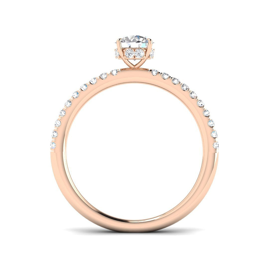 Diamond Hereforb Engagement Ring in 10K/14K gold and platinum with certified lab-grown or natural diamonds