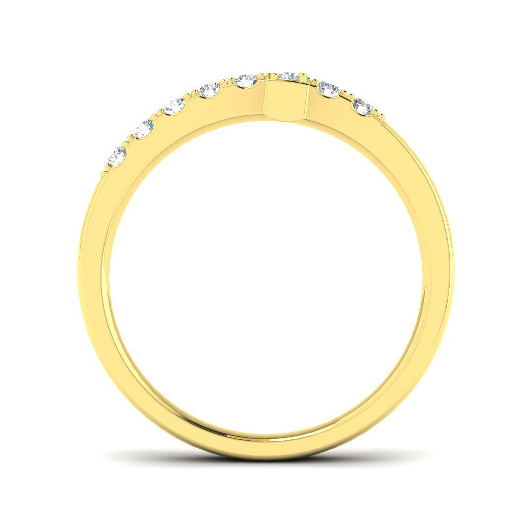 Sparkling Cross Diamond Ring in 10K/14K gold and platinum with certified lab-grown or natural diamonds