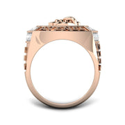 Prestige Diamond Signet Ring in 10K/14K gold and platinum with certified lab-grown or natural diamonds