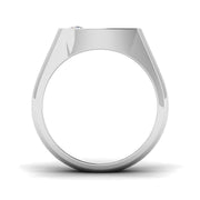 Luxury Diamond Signet Ring in 10K/14K gold and platinum with certified lab-grown or natural diamonds