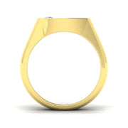 Luxury Diamond Signet Ring in 10K/14K gold and platinum with certified lab-grown or natural diamonds