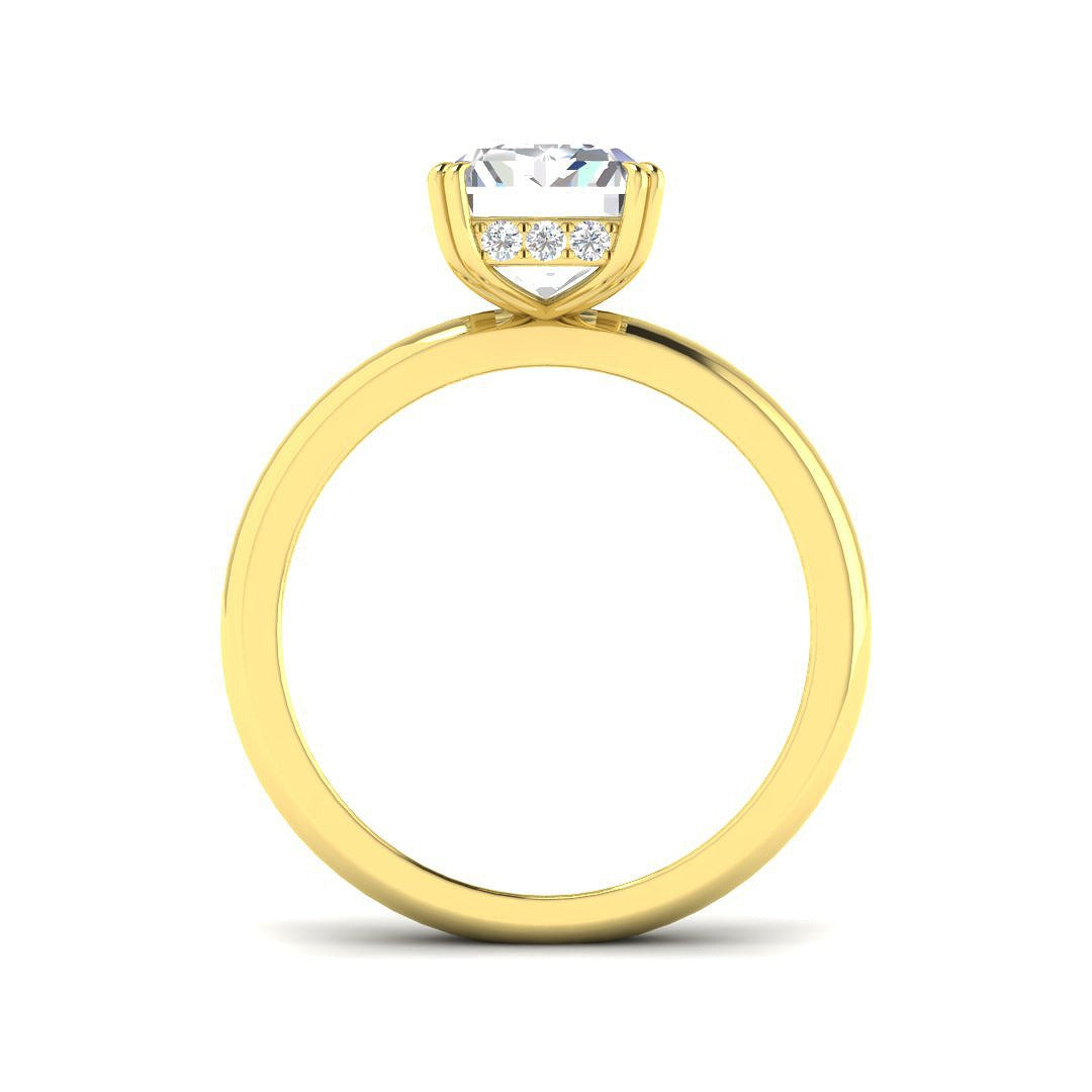 Diamond Barbet Engagement Ring in 10K/14K gold and platinum with certified lab-grown or natural diamonds