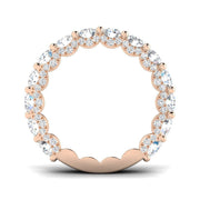 Diamond Half Eternity Ring in 10K/14K gold and platinum with certified lab-grown or natural diamonds