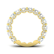 Diamond Half Eternity Ring in 10K/14K gold and platinum with certified lab-grown or natural diamonds