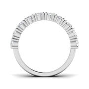 Diamond Half Eternity Ring in 10K/14K gold and platinum with certified lab-grown or natural diamonds