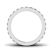 Black & Round Diamond Full Eternity Ring in 10K/14K gold and platinum with certified lab-grown or natural diamonds