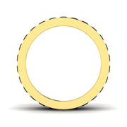 Black & Round Diamond Full Eternity Ring in 10K/14K gold and platinum with certified lab-grown or natural diamonds