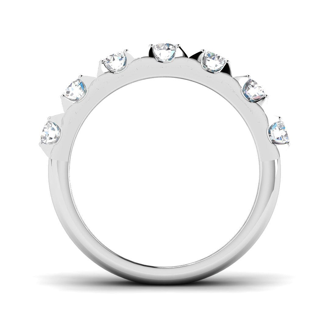 Diamond Half Eternity Ring in 10K/14K gold and platinum with certified lab-grown or natural diamonds