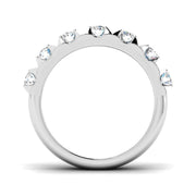 Diamond Half Eternity Ring in 10K/14K gold and platinum with certified lab-grown or natural diamonds