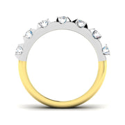 Diamond Half Eternity Ring in 10K/14K gold and platinum with certified lab-grown or natural diamonds