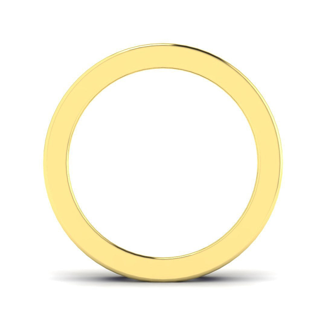 Blue Sapphire & Diamond Full Eternity Wedding Ring in 10K/14K gold and platinum with certified lab-grown or natural diamonds