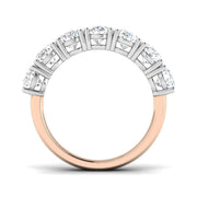 3.50Ct Oval 7 Stone Diamond Ring in 10K/14K gold and platinum with certified lab-grown or natural diamonds