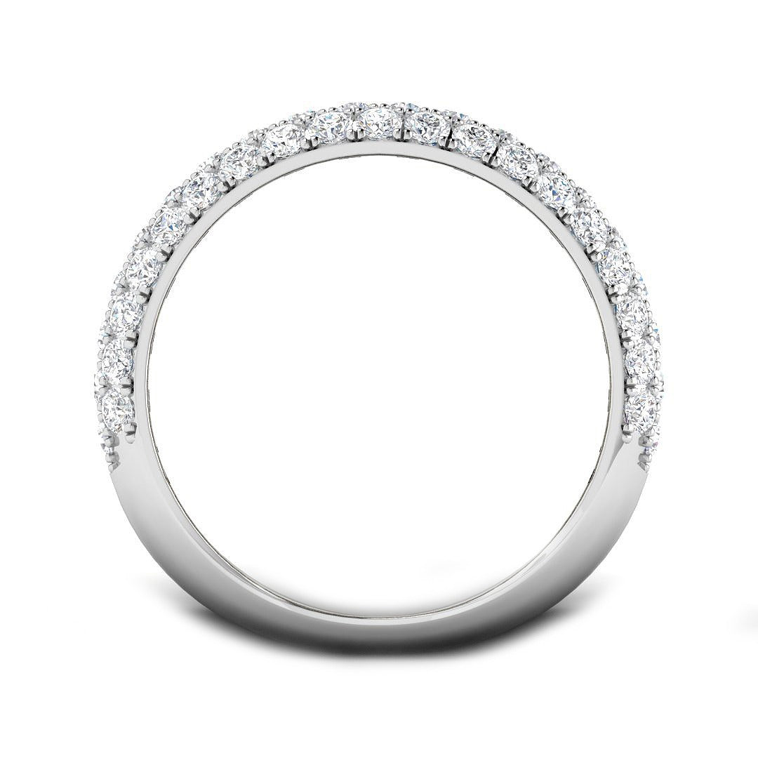 Diamond Pave Ring in 10K/14K gold and platinum with certified lab-grown or natural diamonds