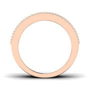 Diamond Half Eternity Ring in 10K/14K gold and platinum with certified lab-grown or natural diamonds