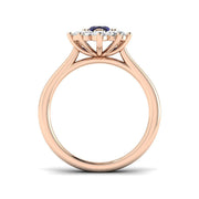 Diamond Jermyb Blue Sapphire Ring in 10K/14K gold and platinum with certified lab-grown or natural diamonds