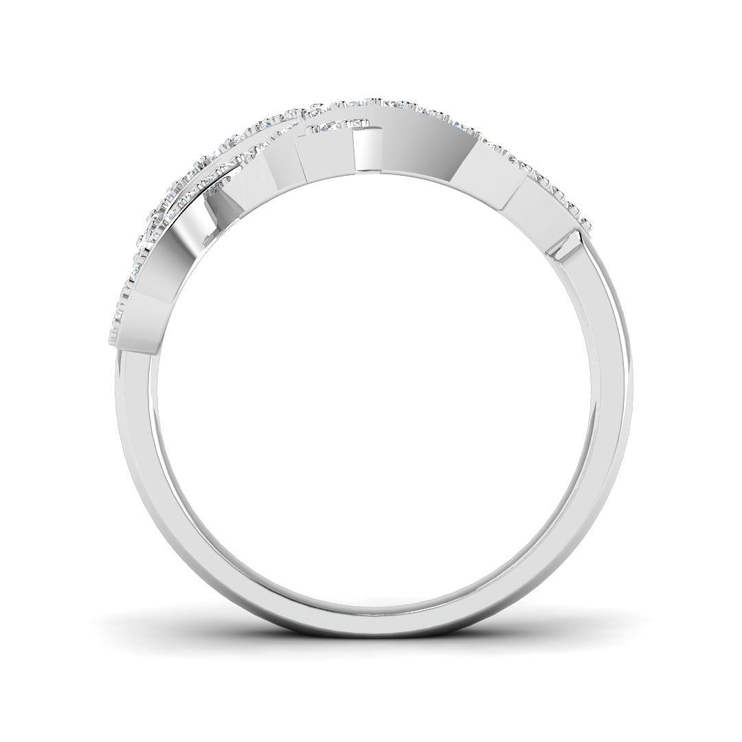 Initial “A” Diamond Ring in 10K/14K gold and platinum with certified lab-grown or natural diamonds
