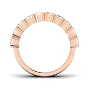 Diamond Half Eternity Ring in 10K/14K gold and platinum with certified lab-grown or natural diamonds
