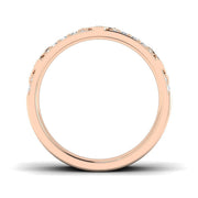 Diamond Half Eternity Ring in 10K/14K gold and platinum with certified lab-grown or natural diamonds
