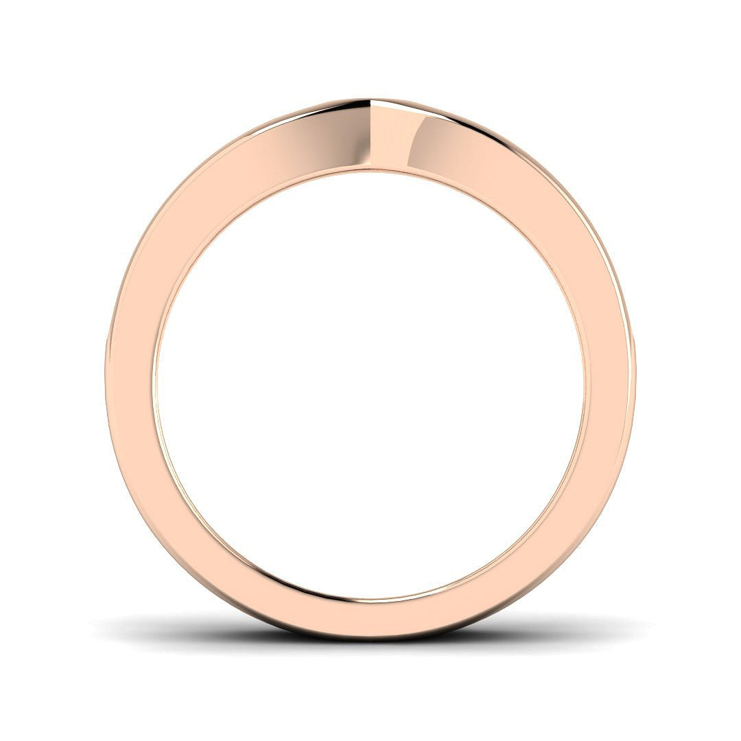 Diamond Half Eternity Ring in 10K/14K gold and platinum with certified lab-grown or natural diamonds