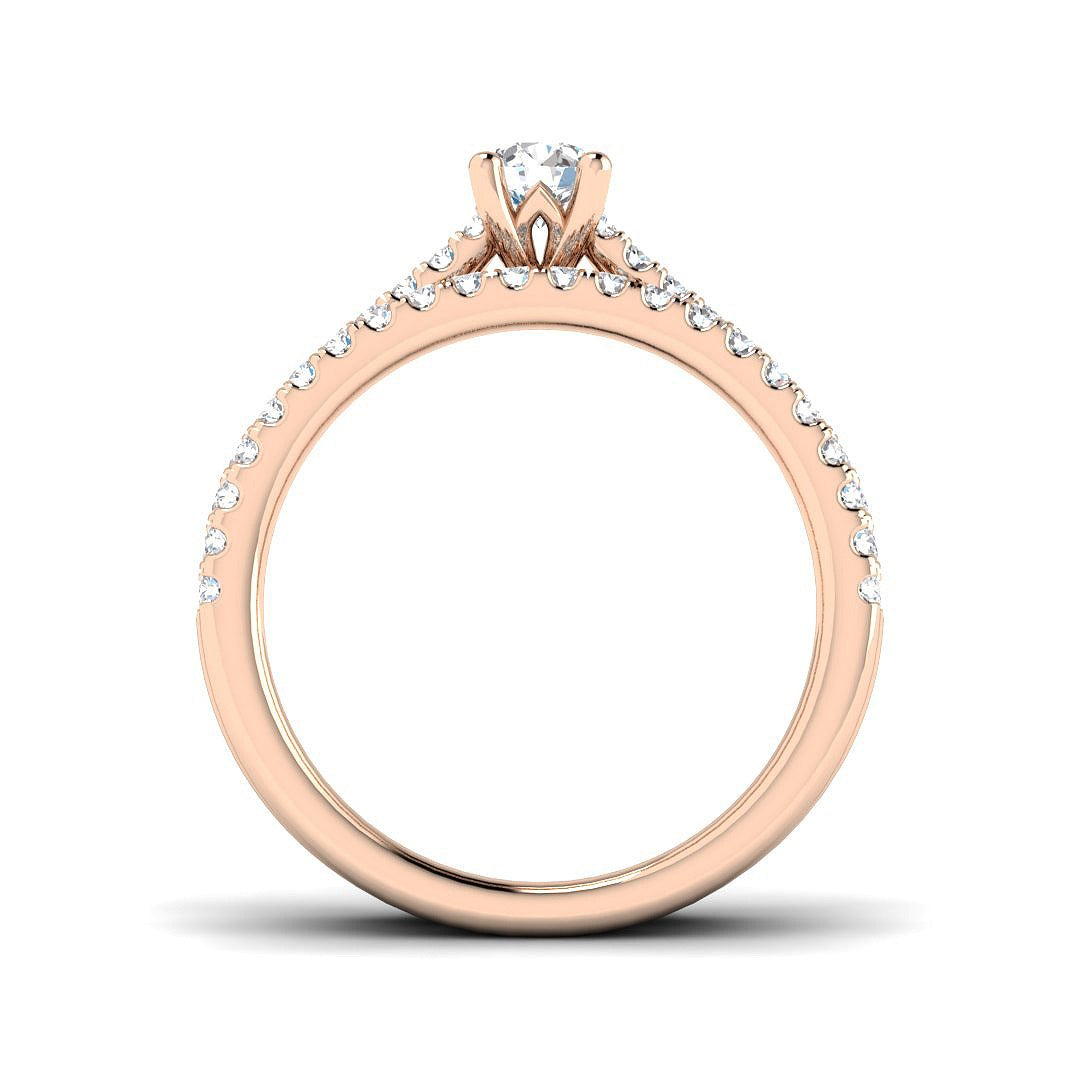 Diamond Berkesey Engagement Ring in 10K/14K gold and platinum with certified lab-grown or natural diamonds