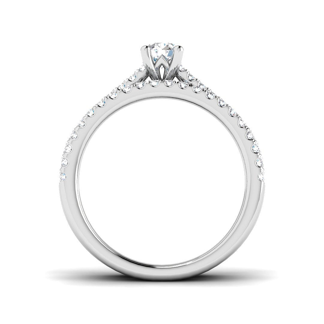 Diamond Berkesey Engagement Ring in 10K/14K gold and platinum with certified lab-grown or natural diamonds