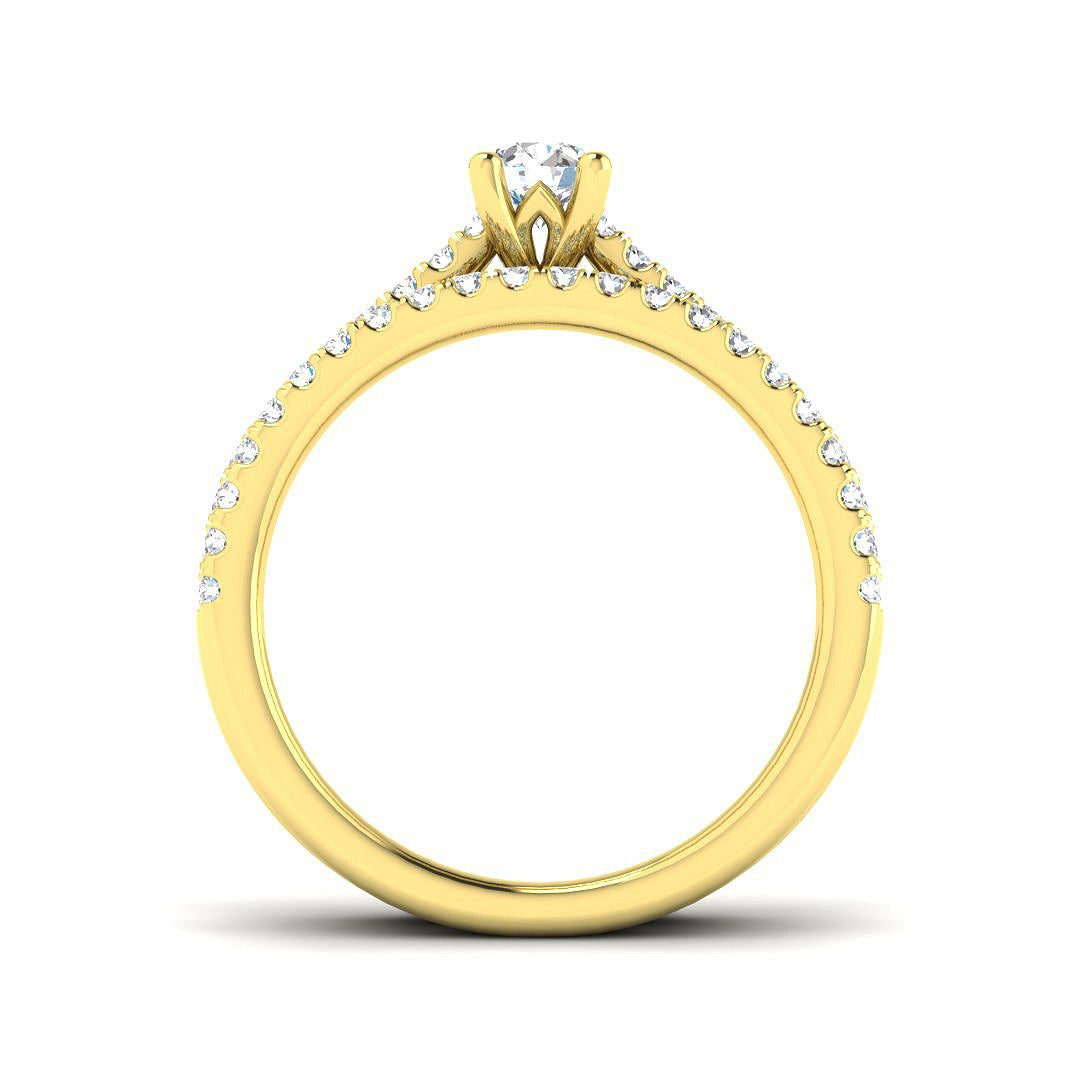 Diamond Berkesey Engagement Ring in 10K/14K gold and platinum with certified lab-grown or natural diamonds