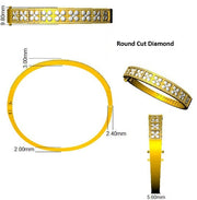 Premium Platinum Natural Diamond Round Cut Half Eternity Bangle with Hinged Box Lock in 10K/14K gold and platinum with certified lab-grown or natural diamonds