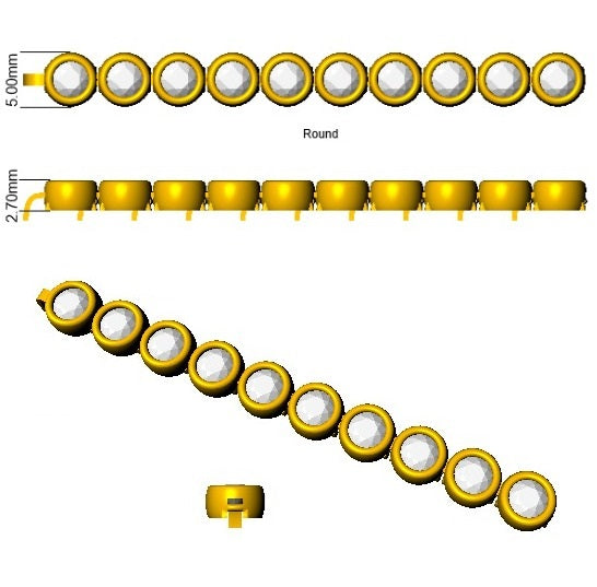 Natural Round Bezel Set Diamond Tennis Bracelet in Platinum with Secure Box Clasp - Line Bracelet in 10K/14K gold and platinum with certified lab-grown or natural diamonds