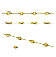 Natural Round Cut Bezel Set with Double Chain Diamond Station Bracelet in 10K/14K gold and platinum with certified lab-grown or natural diamonds