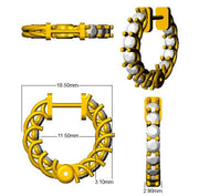 Luxury Prong Set Diamond Hoop Earrings in 10K/14K gold and platinum with certified lab-grown or natural diamonds