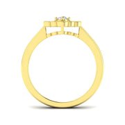 Milgrain Cluster Diamond Ring 0.33ct Vintage Floral UK Hallmarked in 10K/14K gold and platinum with certified lab-grown or natural diamonds