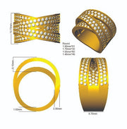 Round Diamond Pave Designer Ring in 10K/14K gold and platinum with certified lab-grown or natural diamonds