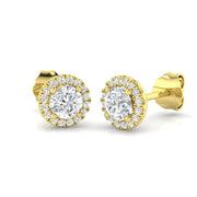 Stunning 0.33 Ct Diamond Cluster Stud Earrings - Exquisite Luxury Jewelry in 10K/14K gold and platinum with certified lab-grown or natural diamonds