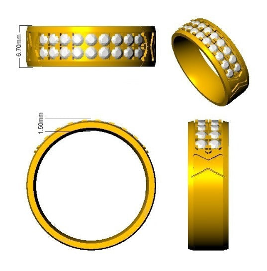 Lab-Grown Diamond Fancy Ring in 10K/14K gold and platinum with certified lab-grown or natural diamonds