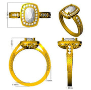 Diamond ktamforb Blue Sapphire Ring in 10K/14K gold and platinum with certified lab-grown or natural diamonds
