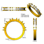 Diamond Half Eternity Ring in 10K/14K gold and platinum with certified lab-grown or natural diamonds