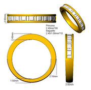 Diamond Half Eternity Ring in 10K/14K gold and platinum with certified lab-grown or natural diamonds