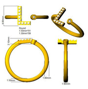 Lab-Grown Diamond Initial L Ring in 10K/14K gold and platinum with certified lab-grown or natural diamonds