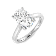 Classic Oval Diamond Solitaire Ring With Sleek Gold Finish in 10K/14K gold and platinum with certified lab-grown or natural diamonds