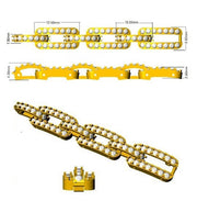 Luxury Natural Round Cut Diamond Paperclip Link Bracelet with Box Clasp in 10K/14K gold and platinum with certified lab-grown or natural diamonds