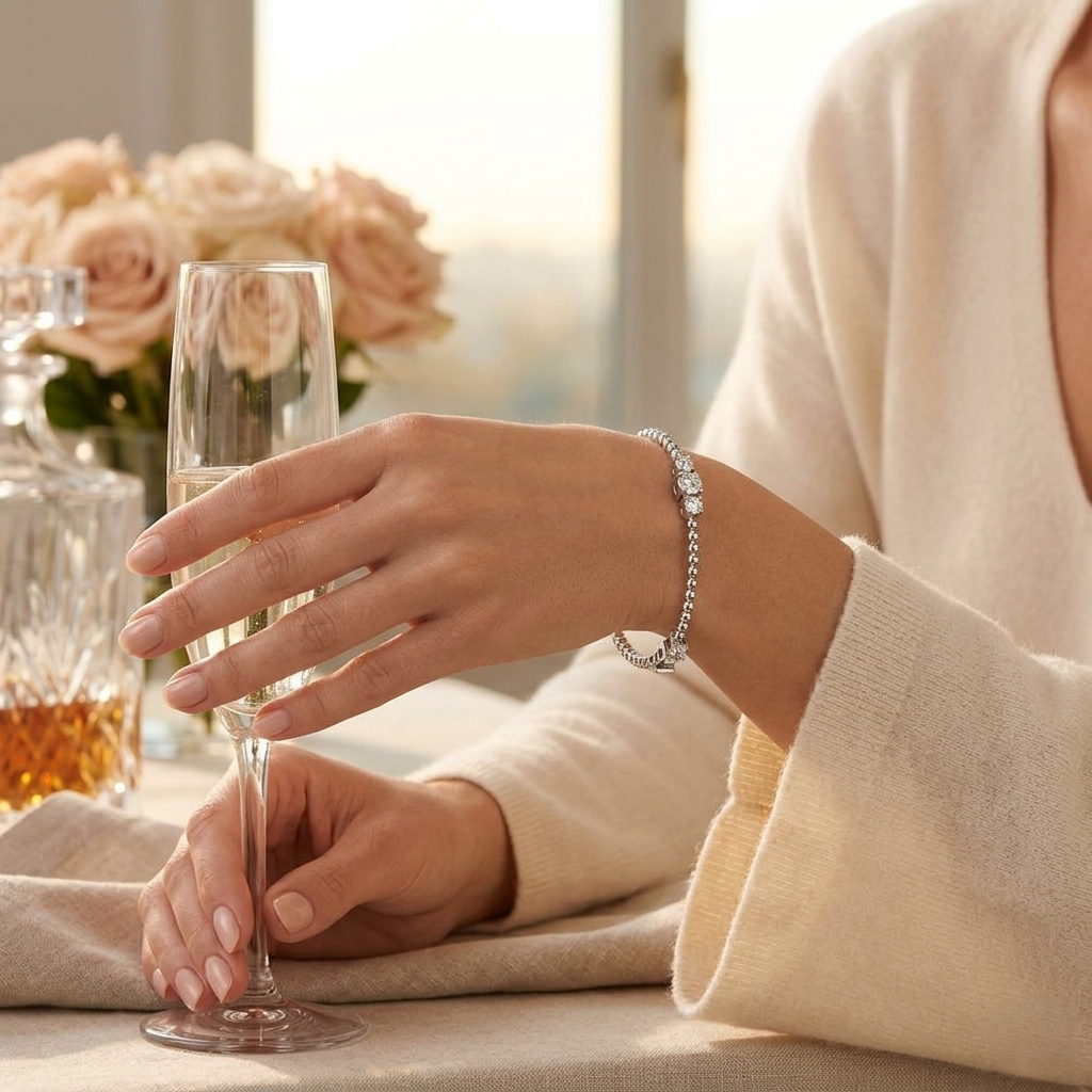 Lab Grown Round Cut Diamond Trio Prong Set Beaded Fancy Hinged Bangle with Box Lock in 10K/14K gold and platinum with certified lab-grown or natural diamonds