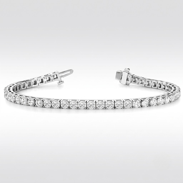 Box Clasp Lab Grown Diamond Tennis Bracelet | 10K & 14K Gold, Platinum