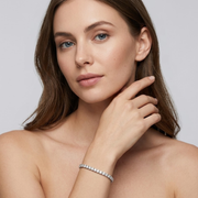 Box Clasp Lab Grown Diamond Tennis Bracelet in 10K/14K gold and platinum with certified lab-grown or natural diamonds