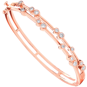 Eila Lab-Created Rose Gold Prong Cluster Diamond Ring