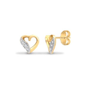 Kathi Lab-Created Rose Gold Pave Set Diamond Earrings