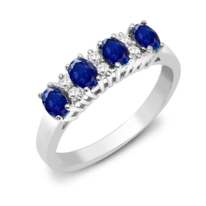 Zaia Blue Sapphire  Diamond Ring