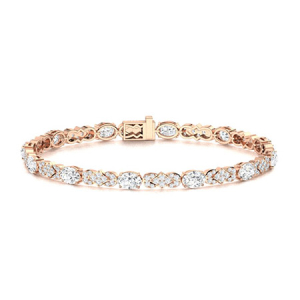 Tifanie Natural Diamond Rose Gold Designer Bracelet
