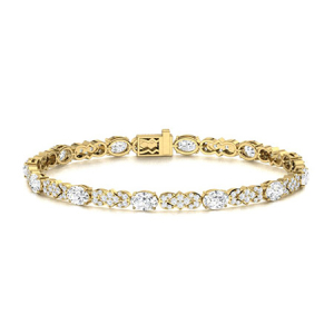 Tifanie Natural Diamond Yellow Gold Designer Bracelet