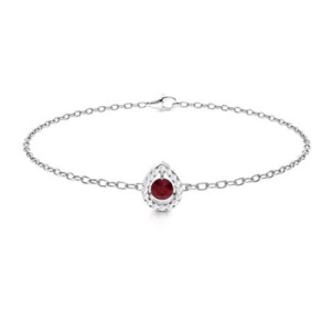 Riegan Natural Ruby 3 Prong Gemstone Bracelet