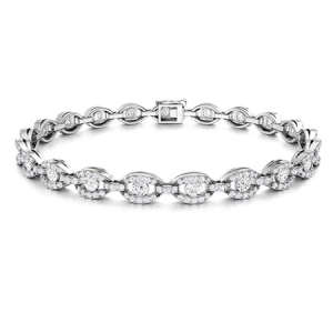 Shelly Natural Platinum Diamond Tennis Bracelet